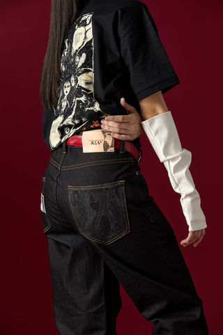 Jack Russel X Junji Ito - Unisex Jeans - Meisterwerk J-TOMIE Baggy Low Rise Wide Leg