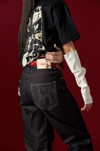Jack Russel X Junji Ito - Unisex Jeans - Meisterwerk J-TOMIE Baggy Low Rise Wide Leg