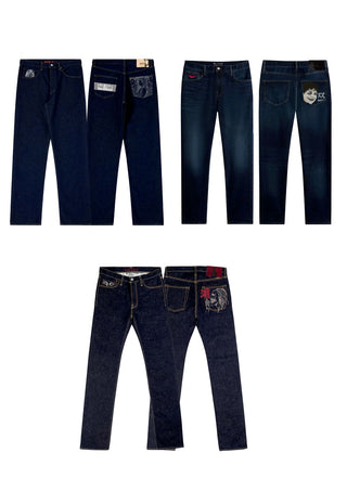 Jack Russel X Junji Ito - Unisex Jeans - Meisterwerk J-TOMIE Baggy Low Rise Wide Leg