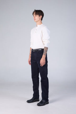 Jack Russel - Men Corduloy Pants กางเกงลูกฝูกทรงกระบอกตรงผู้ชาย - Klassik J-1200/DB Straight Fit Dark Blue
