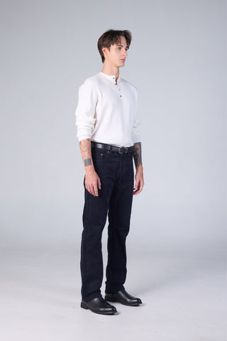 Jack Russel - Men Corduloy Pants กางเกงลูกฝูกทรงกระบอกตรงผู้ชาย - Klassik J-1200/DB Straight Fit Dark Blue