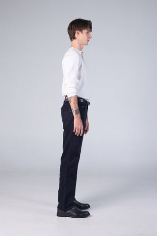 Jack Russel - Men Corduloy Pants กางเกงลูกฝูกทรงกระบอกตรงผู้ชาย - Klassik J-1200/DB Straight Fit Dark Blue