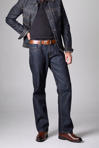 Jack Russel - Men Jeans - Klassik J-1190 Straight Fit Dark Blue
