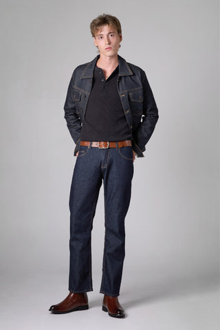 Jack Russel - Men Jeans - Klassik J-1190 Straight Fit Dark Blue