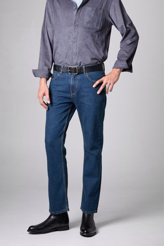 Jack Russel - Men Jeans - Klassik J-1193 Straight Fit Navy Blue