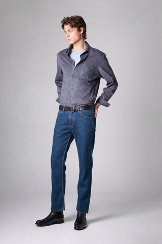 Jack Russel - Men Jeans - Klassik J-1193 Straight Fit Navy Blue