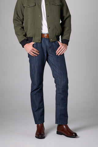 Jack Russel - Men Jeans - Klassik J-1194 Straight Fit Dark Blue