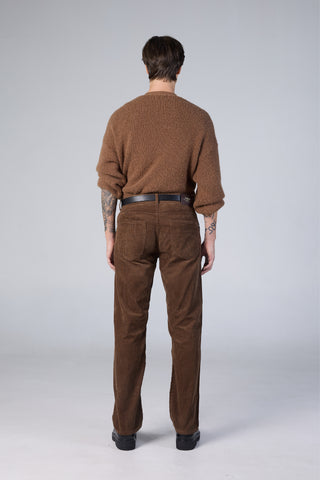 Jack Russel - Men Corduloy Pants กางเกงลูกฝูกทรงกระบอกตรงผู้ชาย - Klassik  J-1200/BR Straight Fit Brown