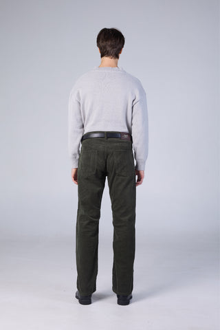 Jack Russel - Men Corduloy Pants กางเกงลูกฝูกทรงกระบอกตรงผู้ชาย - Klassik J-1200/GR Straight Fit Green