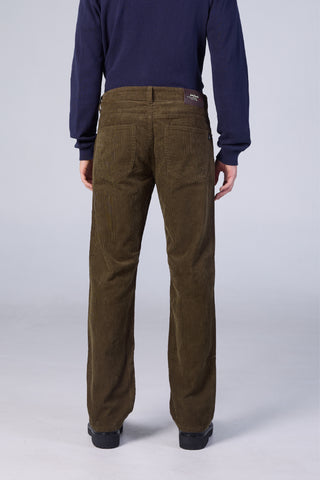 Jack Russel - Men Corduloy Pants - Klassik J-1200/OG Straight Fit Olive Green