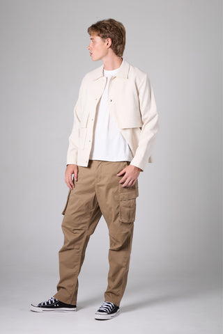 แจ็ค รัสเซล - กางเกงคาร์โก้ผู้หญิง - Klassik J-222/KK สีคากี เอวกลาง