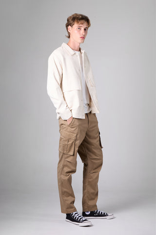 แจ็ค รัสเซล - กางเกงคาร์โก้ผู้หญิง - Klassik J-222/KK สีคากี เอวกลาง