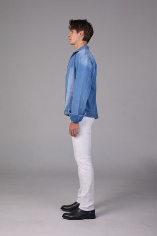 Jack Russel - Men Chino กางเกงชิโนทรงกระบอกเล็กผู้ชาย - Klassik J-3006/WH Slim Fit White