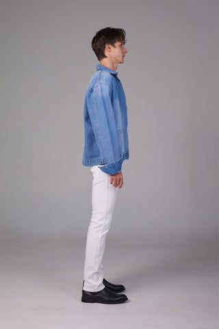 Jack Russel - Men Chino กางเกงชิโนทรงกระบอกเล็กผู้ชาย - Klassik J-3006/WH Slim Fit White