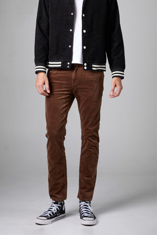Jack Russel - Men Corduroy Pants - Klassik J-427/49 Corduroy Slim Fit Dark Brown