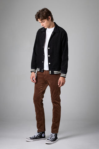 Jack Russel - Men Corduroy Pants - Klassik J-427/49 Corduroy Slim Fit Dark Brown