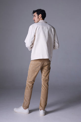 Jack Russel - Men Corduroy Pants - Klassik J-427/17/1 Corduroy Slim Fit Khaki