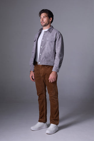 Jack Russel - Men Corduroy Pants - Klassik J-427/18/1 Corduroy Slim Fit Brown