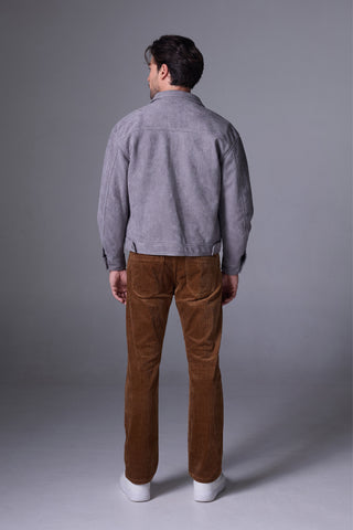 Jack Russel - Men Corduroy Pants - Klassik J-427/18/1 Corduroy Slim Fit Brown