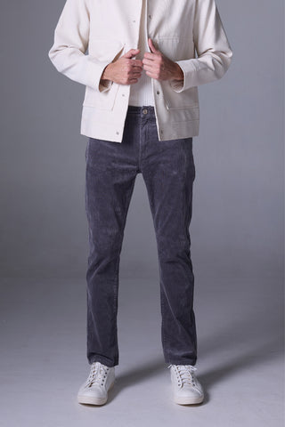Jack Russel - Men Corduroy Pants - Klassik J-427/38 Corduroy Slim Fit Grey