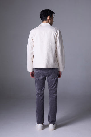 Jack Russel - Men Corduroy Pants - Klassik J-427/38 Corduroy Slim Fit Grey