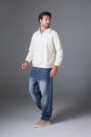 Jack Russel - Men Jeans -  Klassik J-BAGGY/DB Wide Leg Dark Blue