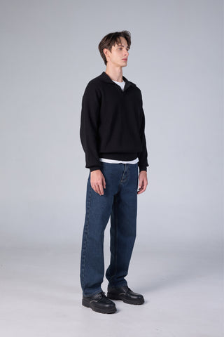 Jack Russel - Men Jeans กางเกงยีนส์ผู้ชาย ทรงขาบาน - Klassik J-BAGGY/NB Wide leg Navy Blue 