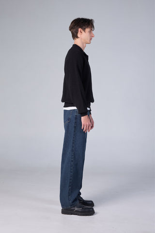 Jack Russel - Men Jeans กางเกงยีนส์ผู้ชาย ทรงขาบาน - Klassik J-BAGGY/NB Wide leg Navy Blue 