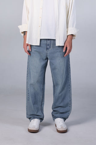 Jack Russel - Men Jeans กางเกงยีนส์ผู้ชาย ทรงขาบาน - Klassik J-BAGGY/SR Wide leg Soft Blue Rust Fade 