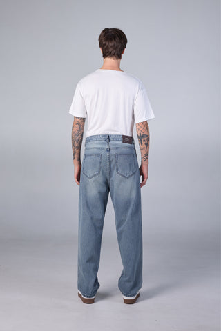 Jack Russel - Men Jeans กางเกงยีนส์ผู้ชาย ทรงขาบาน - Klassik J-BAGGY/SR Wide leg Soft Blue Rust Fade 