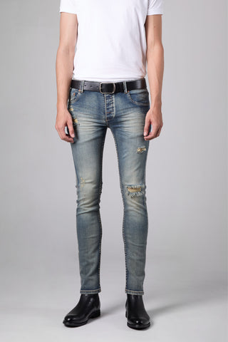 Jack Russel - Men Jeans - Handwerk J-EMO Skinny Fit Emo Blue Rust Fade