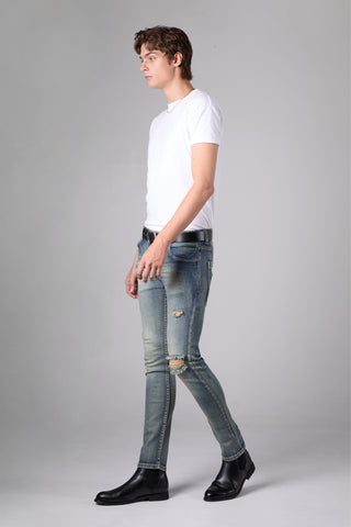 Jack Russel - Men Jeans - Handwerk J-EMO Skinny Fit Emo Blue Rust Fade