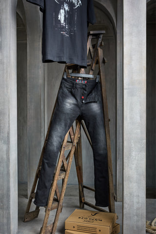 Jack Russel - กางเกงยีนส์ผู้ชาย - Handwerk J-GEN/8 Skinny Tight Fit สีดำ