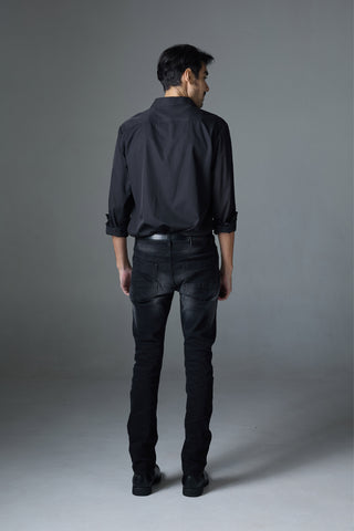Jack Russel - กางเกงยีนส์ผู้ชาย - Handwerk J-GEN/8 Skinny Tight Fit สีดำ