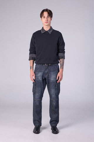 Jack Russel - Men Jeans - Handwerk J-HYPE Straight Legs Cargo Midnight Indigo