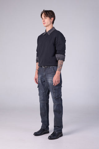 Jack Russel - Men Jeans - Handwerk J-HYPE Straight Legs Cargo Midnight Indigo