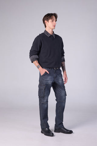 Jack Russel - Men Jeans - Handwerk J-HYPE Straight Legs Cargo Midnight Indigo