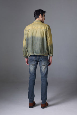 แจ็ค รัสเซล - กางเกงยีนส์ผู้ชาย - Handwerk J-NORM ทรงสลิมฟิต วินเทจ มิดไนท์บลู รัสต์ เฟด