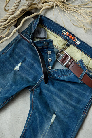 Jack Russel - Men Jeans - Handwerk J-SMOKE Slim Tight Fit Nicotine Blues Smoke Fade