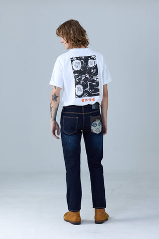 Jack Russel X Junji Ito - Men Jeans - Meisterwerk J-SOUICHI Classic Slim Fit Dark Blue Fade