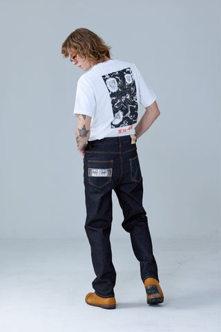 Jack Russel X Junji Ito - Unisex Jeans - Meisterwerk J-TOMIE Baggy Low Rise Wide Leg