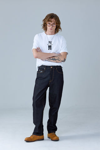 Jack Russel X Junji Ito - Unisex Jeans - Meisterwerk J-TOMIE Baggy Low Rise Wide Leg