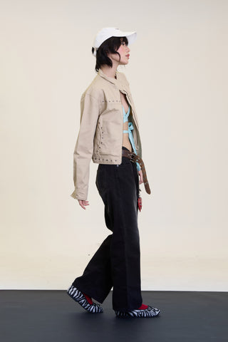 Jack Russel - Women Jeans - Klassik JF-147/BK High Rise Wide Leg Black Soft Fade