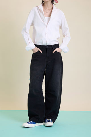 Jack Russel - Women Jeans - Klassik JF-168/BK Baggy Low Rise Wide Leg Black
