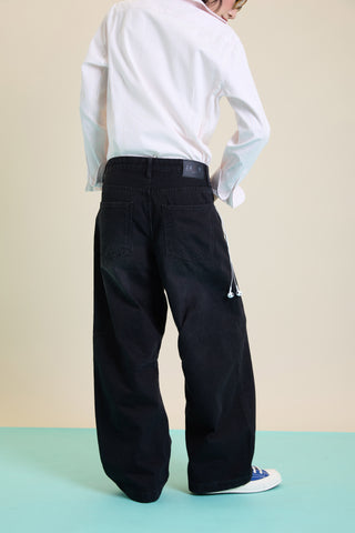 Jack Russel - Women Jeans - Klassik JF-168/BK Baggy Low Rise Wide Leg Black