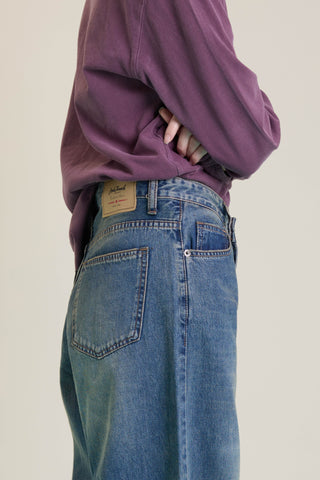 Jack Russel - Women Jeans - Klassik JF-168/RB Baggy Low Rise Wide Leg Rust Blue