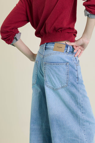 Jack Russel - Women Jeans - Klassik JF-190 Baggy Wide Straight Light Vintage Indigo