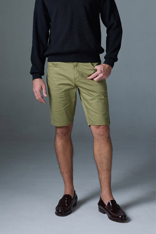 Men Shorts Straight Fit - Klassik JS-1/26 Straight Fit Olive Green
