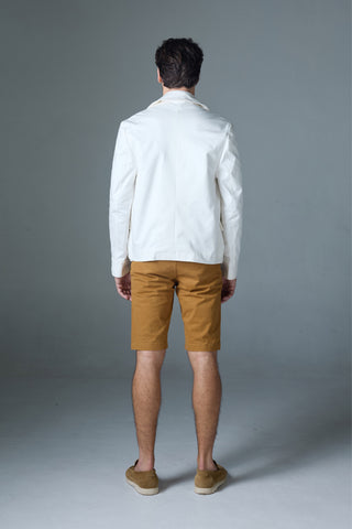 แจ็ค รัสเซล - กางเกงขาสั้นผู้ชาย - Klassik JS-217/YL ทรงสลิมฟิต สีเหลืองมัสตาร์ด