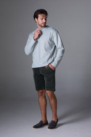 Jack Russel - Men Couduroy Shorts - Handwerk JS-222/GRN Slim Fit Green